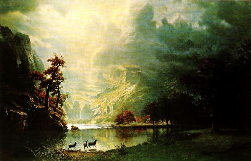 Albert Bierstadt Sierra Nevada Morning oil painting image